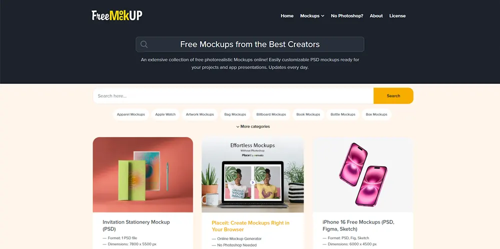 Free Mockup Website